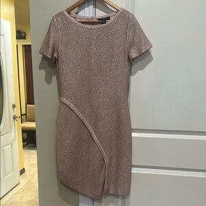 St. John Shimmering Pink Mini Dress super classy and elegant. Fully lined.